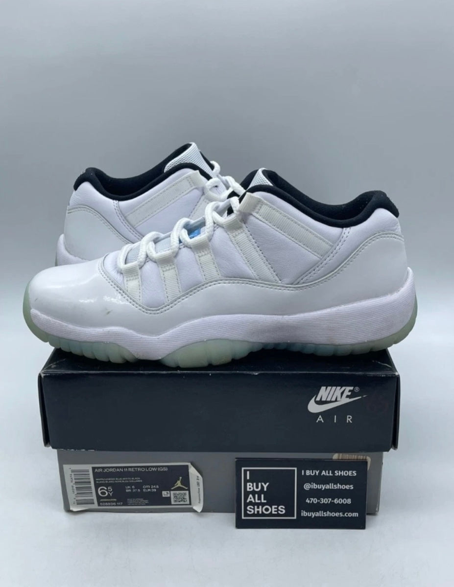 Jordan 11 Retro Low Legend Blue (GS) 6Y (Lightly Worn Pre-Owned)JordanWhite/White-Black-Legend Blue - Image 1