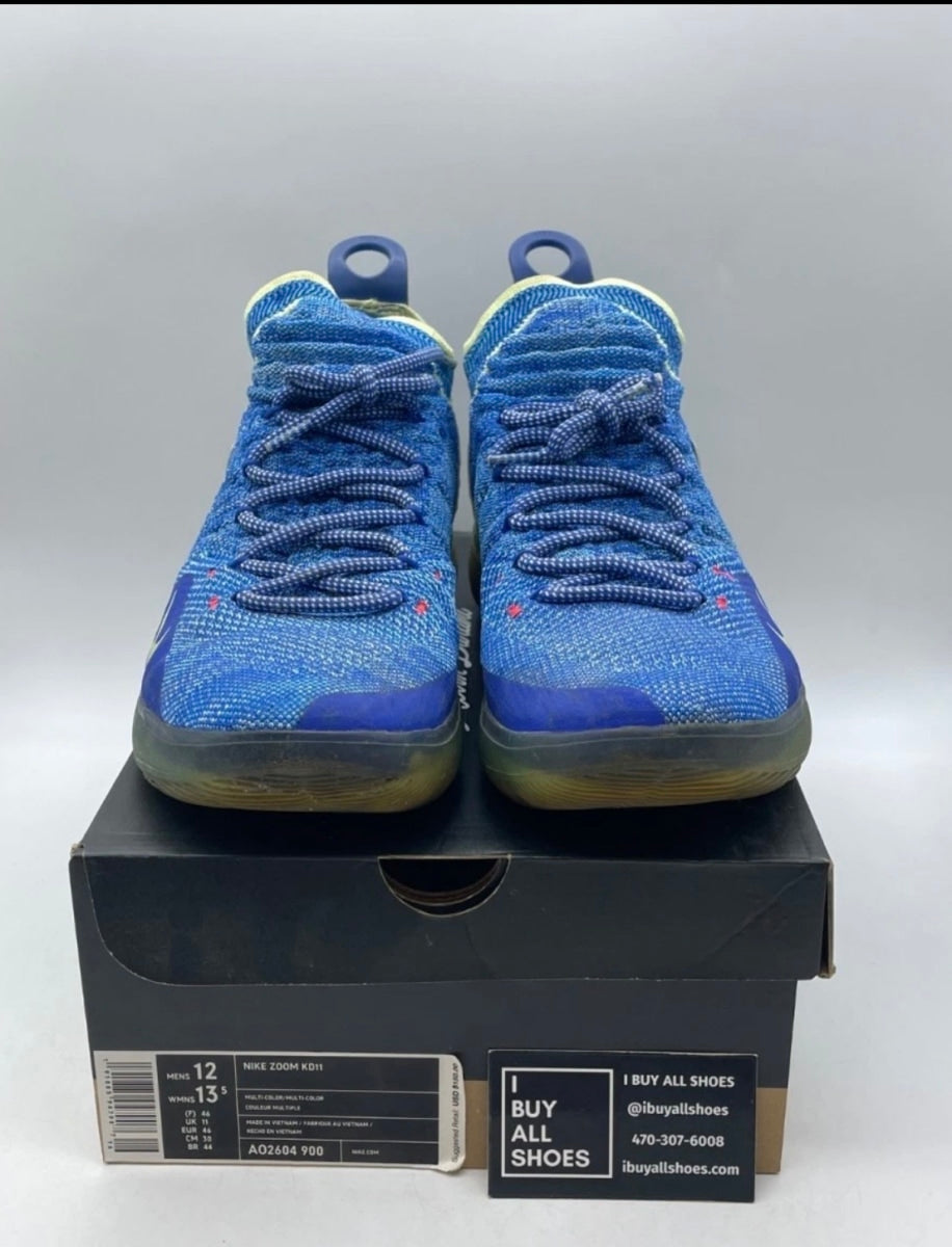 Nike KD 11 Paranoid 12 (Lightly Worn Pre-Owned)NikeBlue/Yellow - Image 2