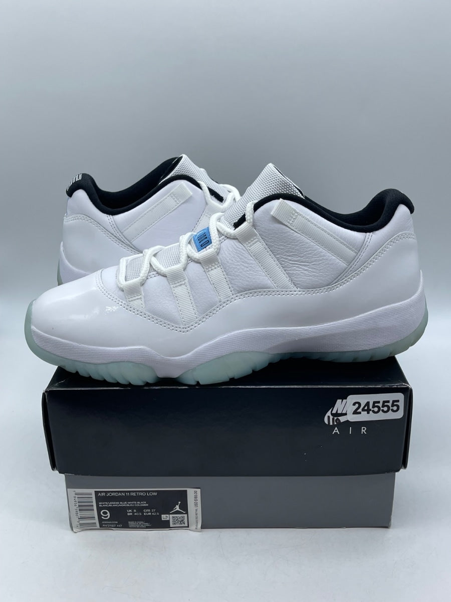 Jordan 11 Retro Low Legend Blue 9 (Moderately Worn Pre-Owned)JordanWhite/White-Black-Legend Blue - Image 1