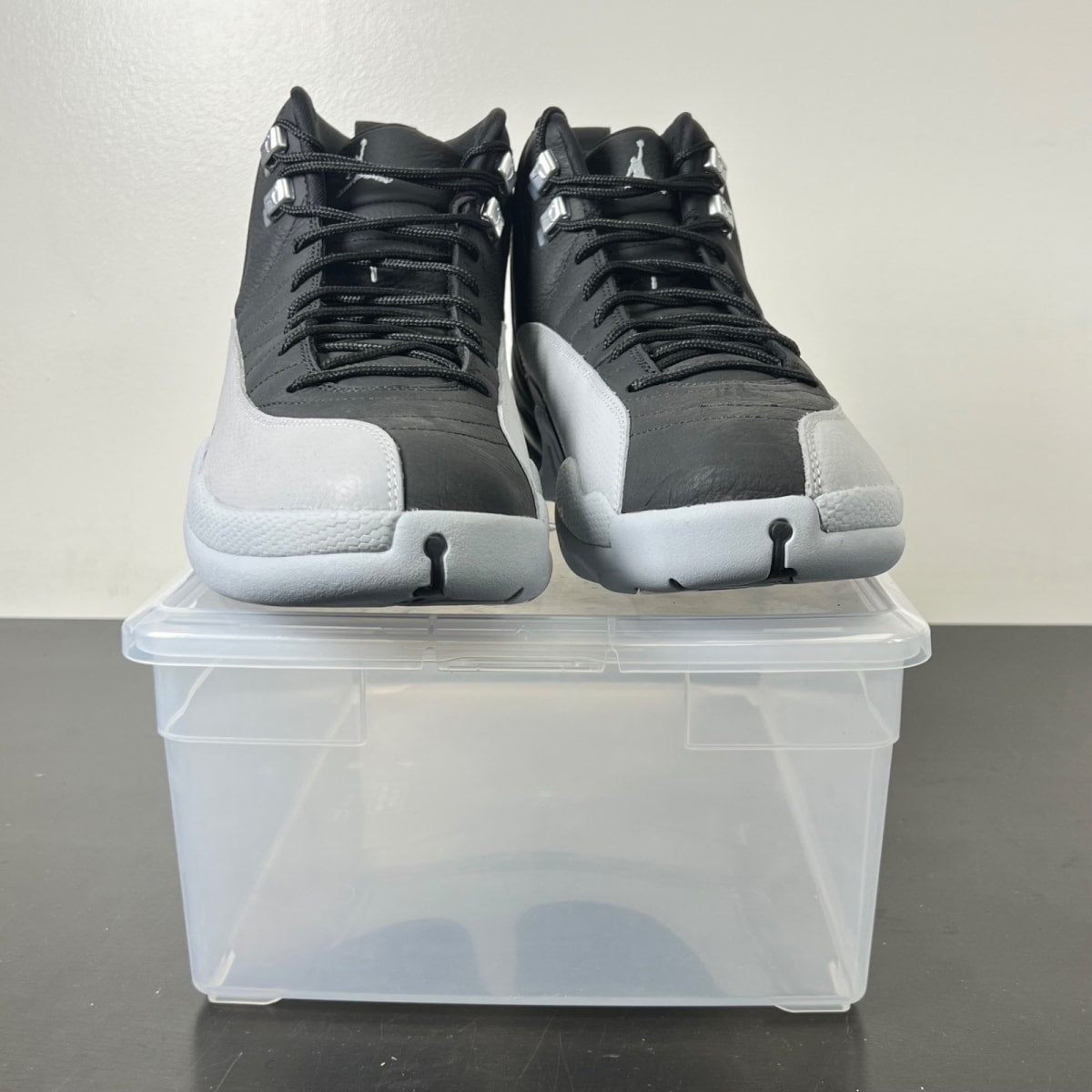 Jordan 12 Retro Barons 13 (New Pre-Owned)JordanBlack/Wolf Grey-White - Image 2