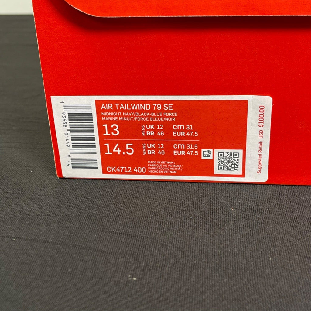 Nike Air Tailwind 79 Denim 13 (Moderately Worn Pre-Owned)NikeMidnight Navy/Blue Force-Sail-Black - Image 7