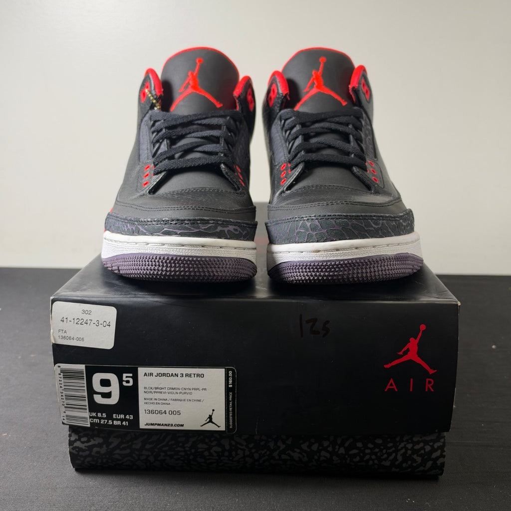 Jordan 3 Retro Crimson (Size 9.5) - Image 2