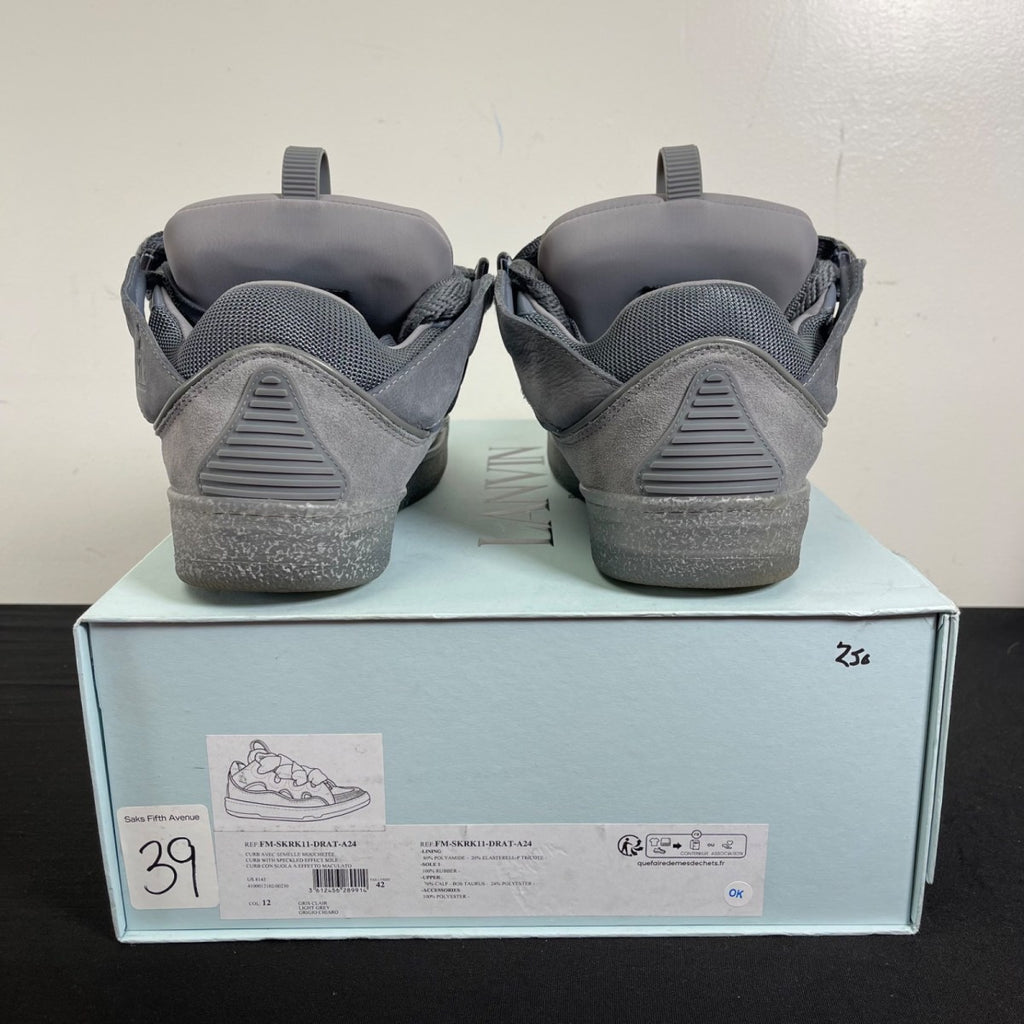Lanvin Leather Curb Speckled Effect Light Grey 42 (Moderately Worn Pre-Owned)LanvinLight Grey - Image 4
