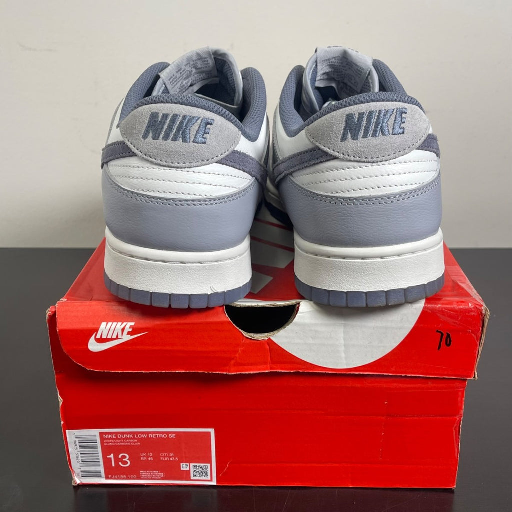 Nike Dunk Low SE Light Carbon 13 (Moderately Worn Pre-Owned)NikeWhite/Light Carbon/Platinum Tint - Image 4