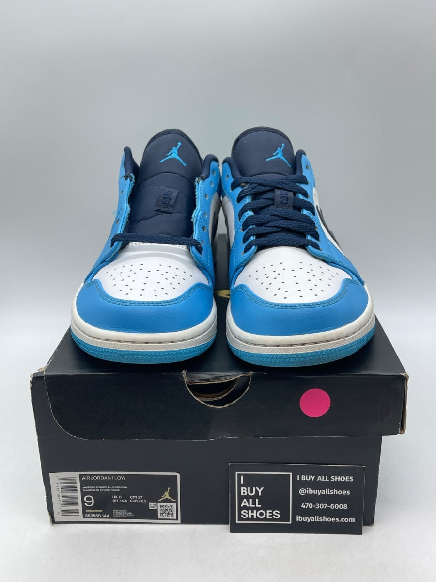 Jordan 1 Low UNC (2021) 9 (Moderately Worn Pre-Owned) - Image 2