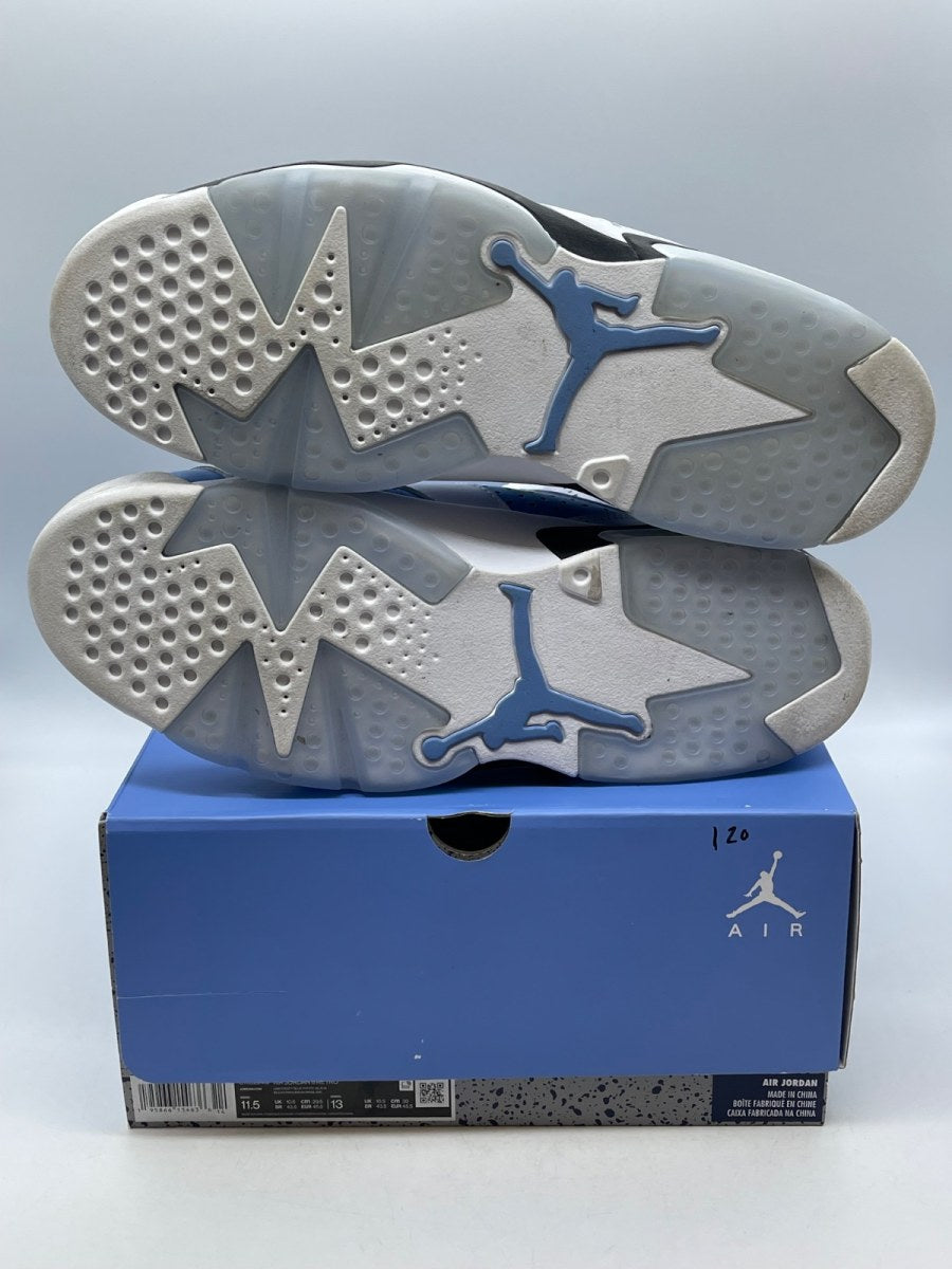 Jordan 6 Retro UNC White 11.5 (Moderately Worn Pre-Owned)JordanUniversity Blue/White/College Navy/Black - Image 7