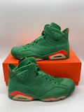 Jordan 6 Retro Gatorade Green 9.5 (Moderately Worn Pre-Owned)JordanPine Green/Orange Blaze-Pine Green - Image 1