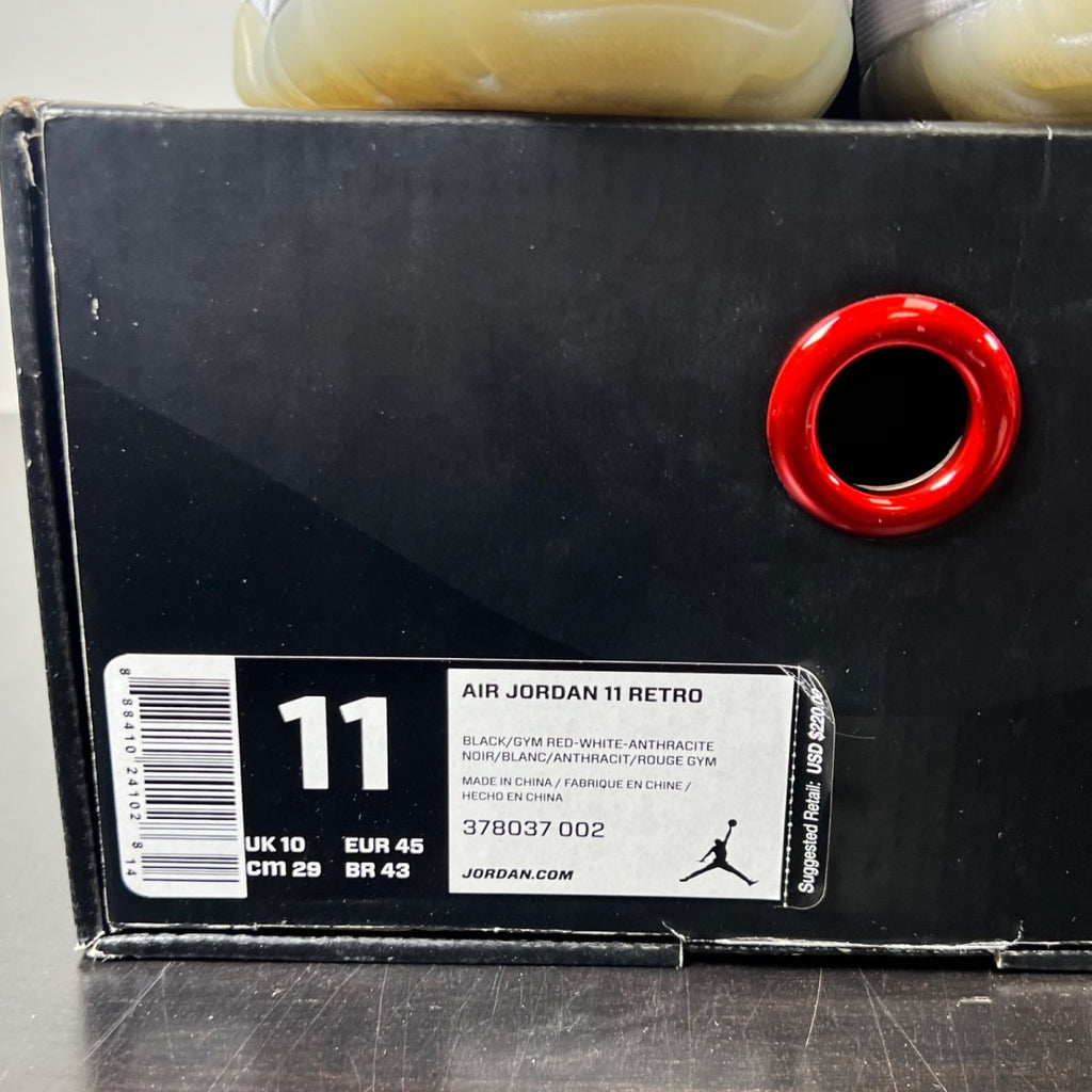 Jordan 11 Retro 72-10 11 (Lightly Worn Pre-Owned)JordanBlack/Gym Red-White-Anthracite - Image 5