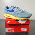 Nike Air Max 1 PRM Dirty Denim 13 (Lightly Worn Pre-Owned)NikeMineral Slate/Deep Royal Blue-Lemon Wash - Image 1