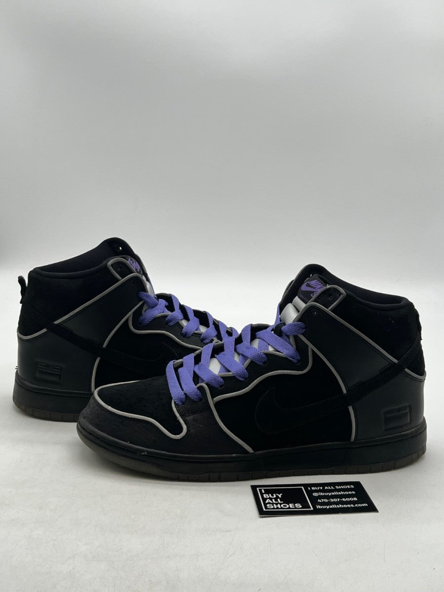 Nike SB Dunk High Black Purple Box 10.5 (Moderately Worn Pre-Owned) - Image 1