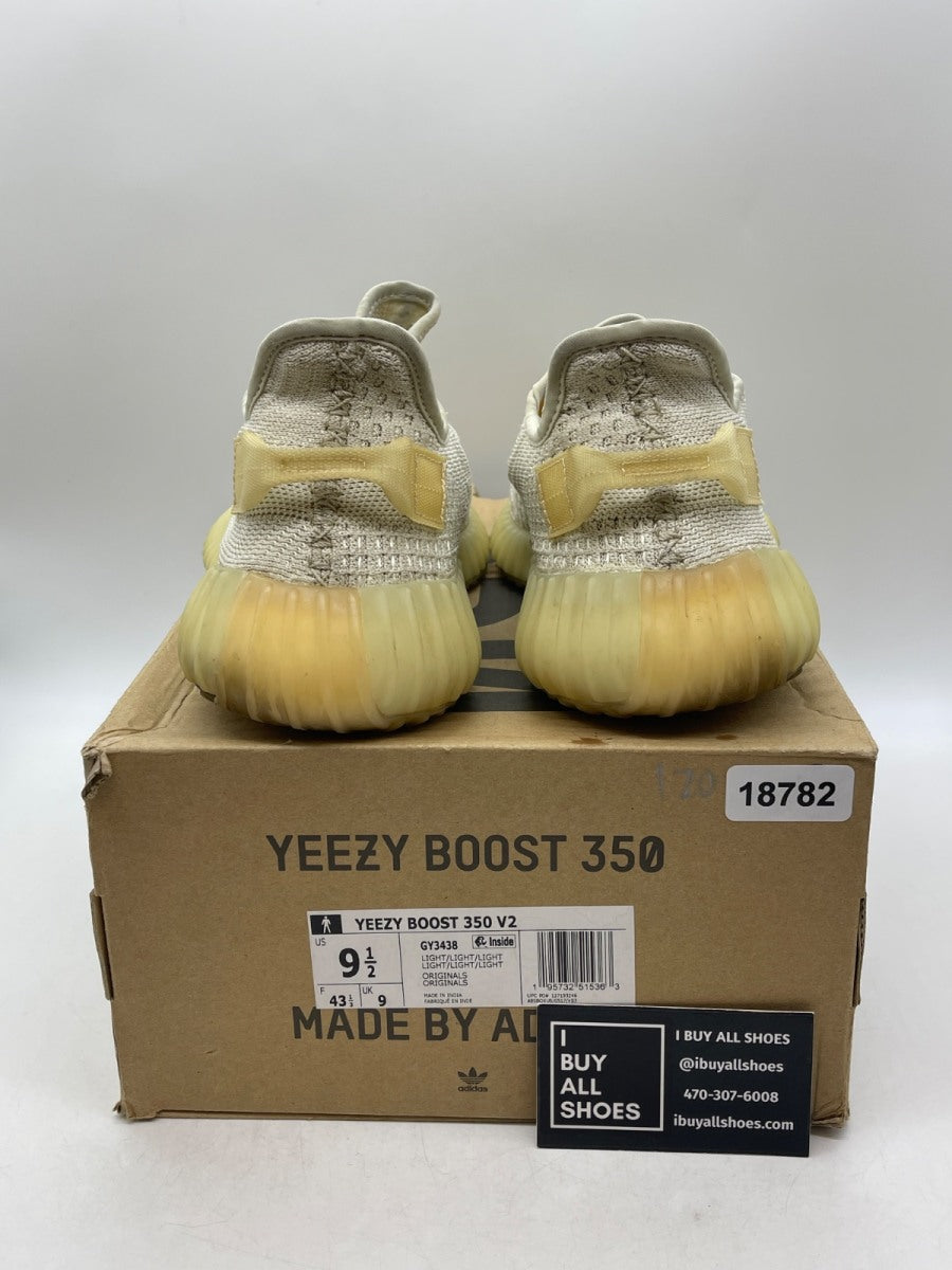 adidas Yeezy Boost 350 V2 Light 9.5 (Heavily Worn Pre-Owned) - Image 3