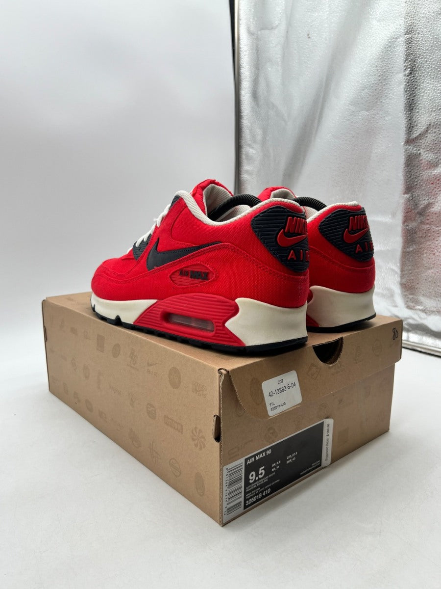 Nike Air Max 90 Action Red 9.5 (Lightly Worn Pre-Owned)NikeAction Red/Black - Image 4
