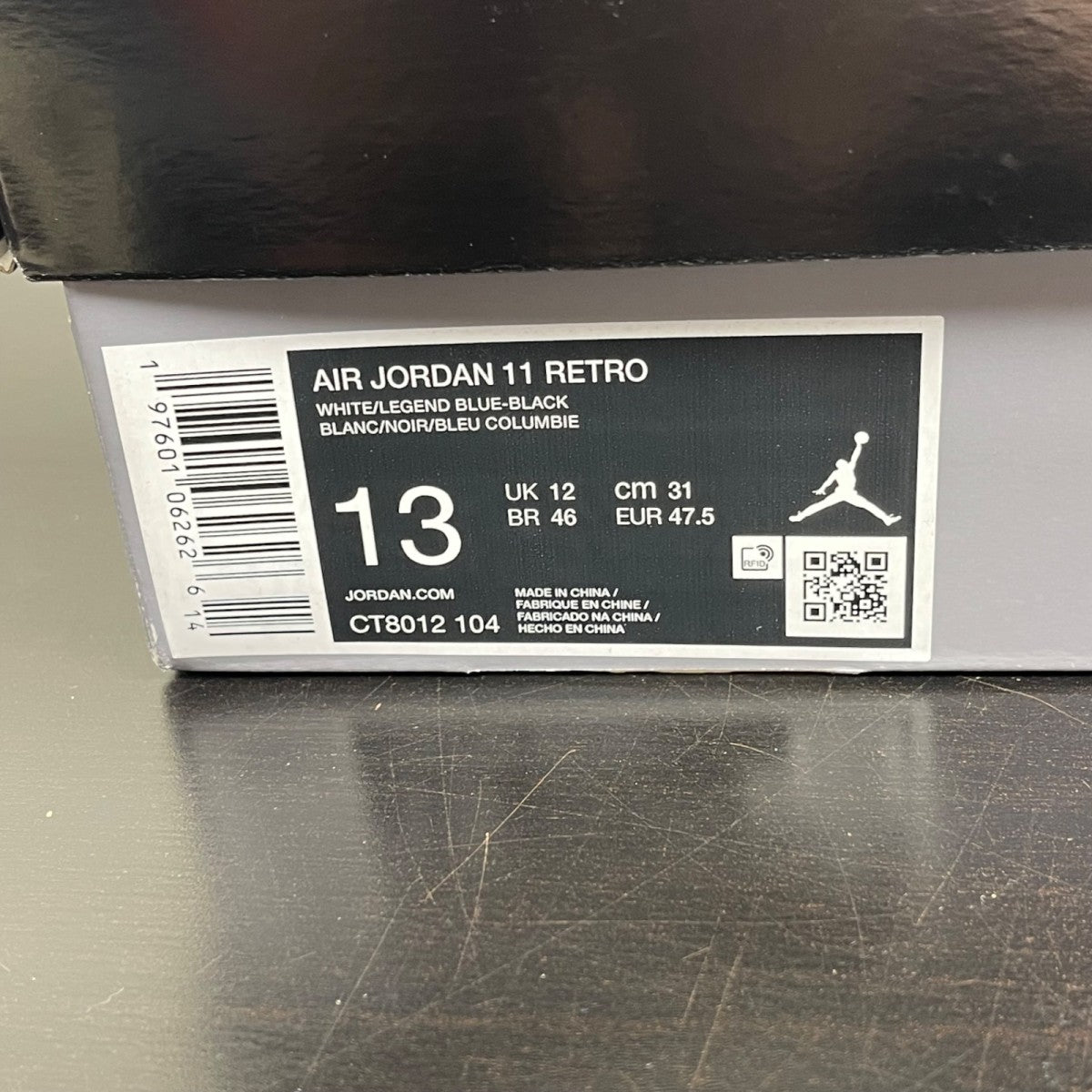 Jordan 11 Retro Legend Blue (2024) 13 (Moderately Worn Pre-Owned)JordanWhite/Legend Blue/Black - Image 7