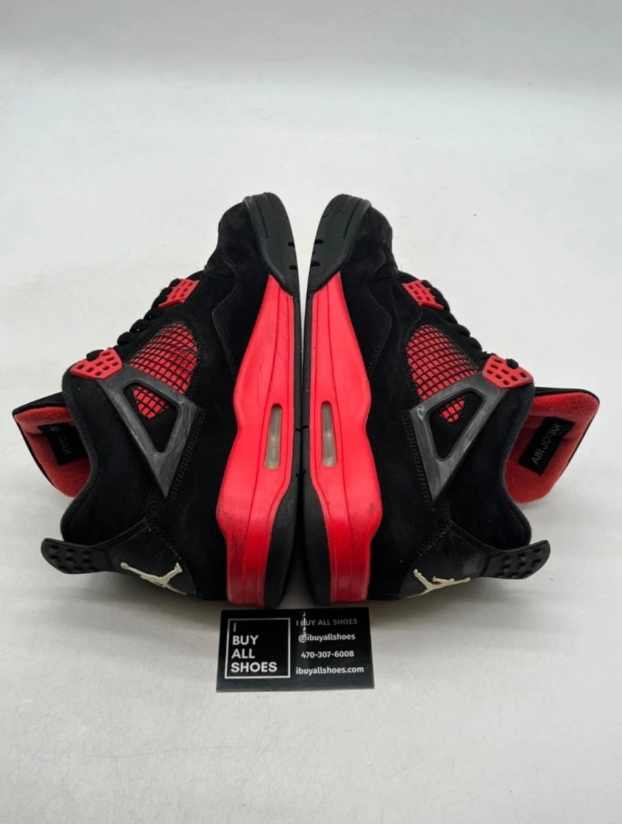 Jordan 4 Retro Red Thunder 10.5 (Heavily Worn Pre-Owned)JordanBlack/Multi-Color-Multi-Color-Crimson - Image 8