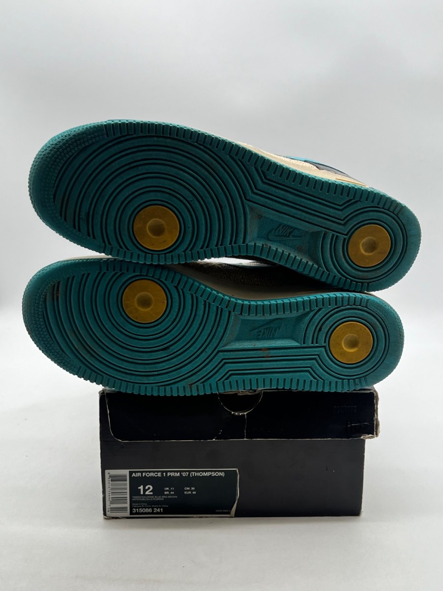 Nike Air Force 1 Low PRM Thompson Original Six 12 (Heavily Worn Pre-Owned)NikeTweed/Chlorine-Baroque Brown - Image 7