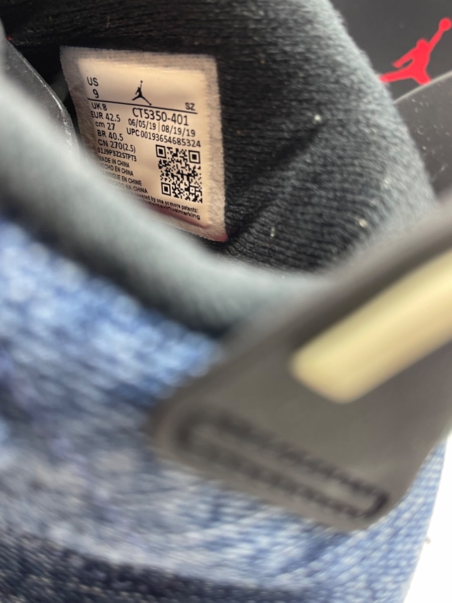 Jordan 6 Retro Washed Denim 9 (Moderately Worn Pre-Owned) - Image 8