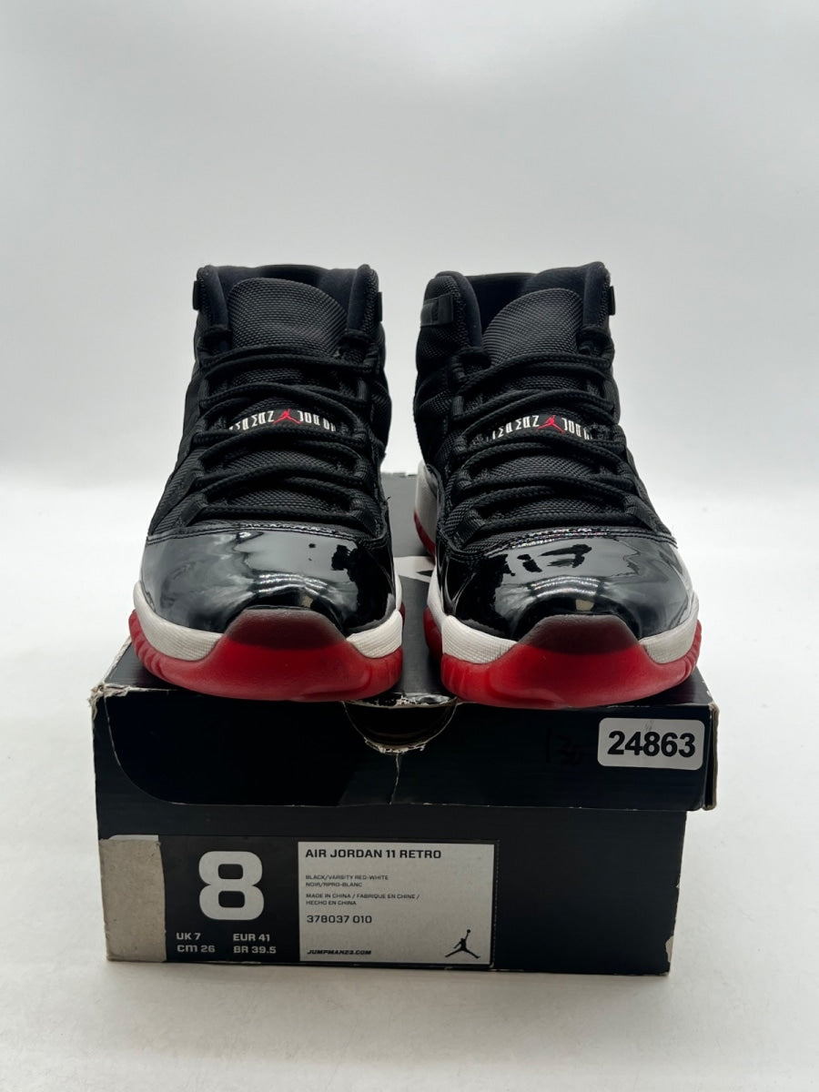 Jordan 11 Retro Playoffs (2012) 8 (Moderately Worn Pre-Owned)JordanBlack/Varsity Red-White - Image 2