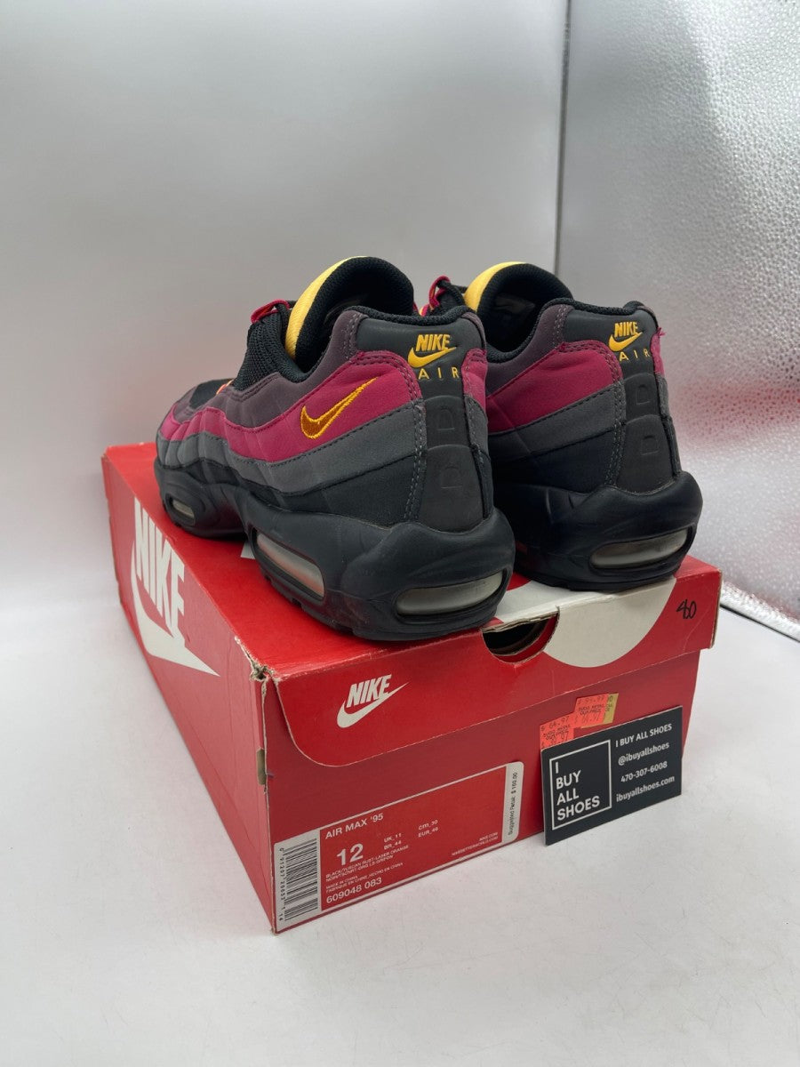 Nike Air Max 95 Black Tuscan Rust Laser Orange 12 (Moderately Worn Pre-Owned) - Image 4