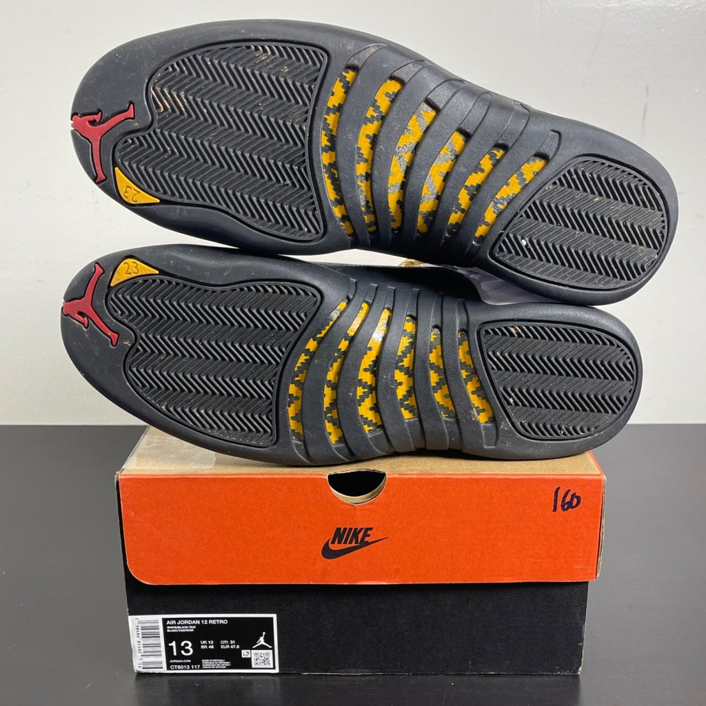 Jordan 12 Retro Taxi (2025) 13 (Moderately Worn Pre-Owned)JordanWhite/Black/Taxi - Image 5
