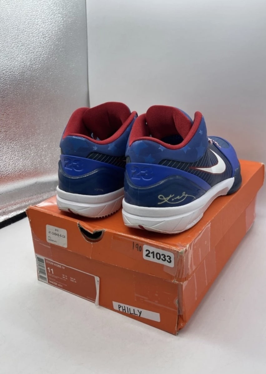 Nike Kobe 4 Philly (2009) 11 (Moderately Worn Pre-Owned)NikeVarsity Royal/White-Varsity Red - Image 5