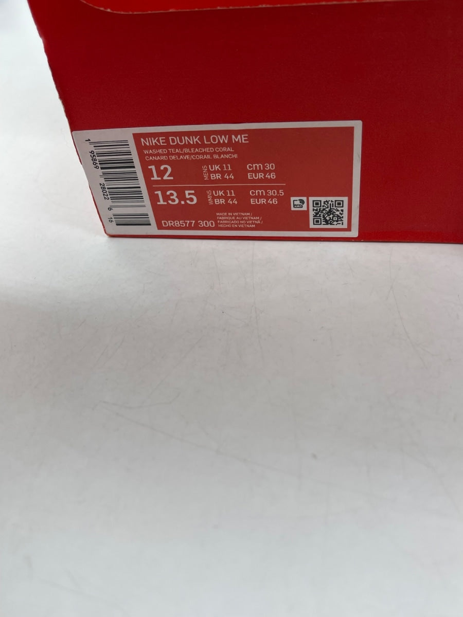 Nike Dunk Low Snakeskin Washed Teal Bleached Coral 12 (Moderately Worn Pre-Owned) - Image 9