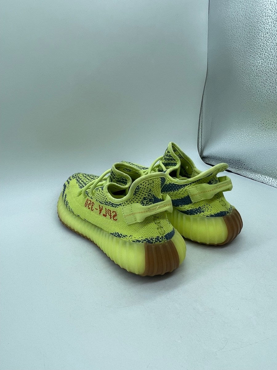 adidas Yeezy Boost 350 V2 Semi Frozen Yellow 9.5 (Moderately Worn Pre-Owned)adidasSemi Frozen Yellow/Raw Steel/Red - Image 4