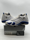 Jordan 14 Retro White Hyper Royal 8.5 (Moderately Worn Pre-Owned)