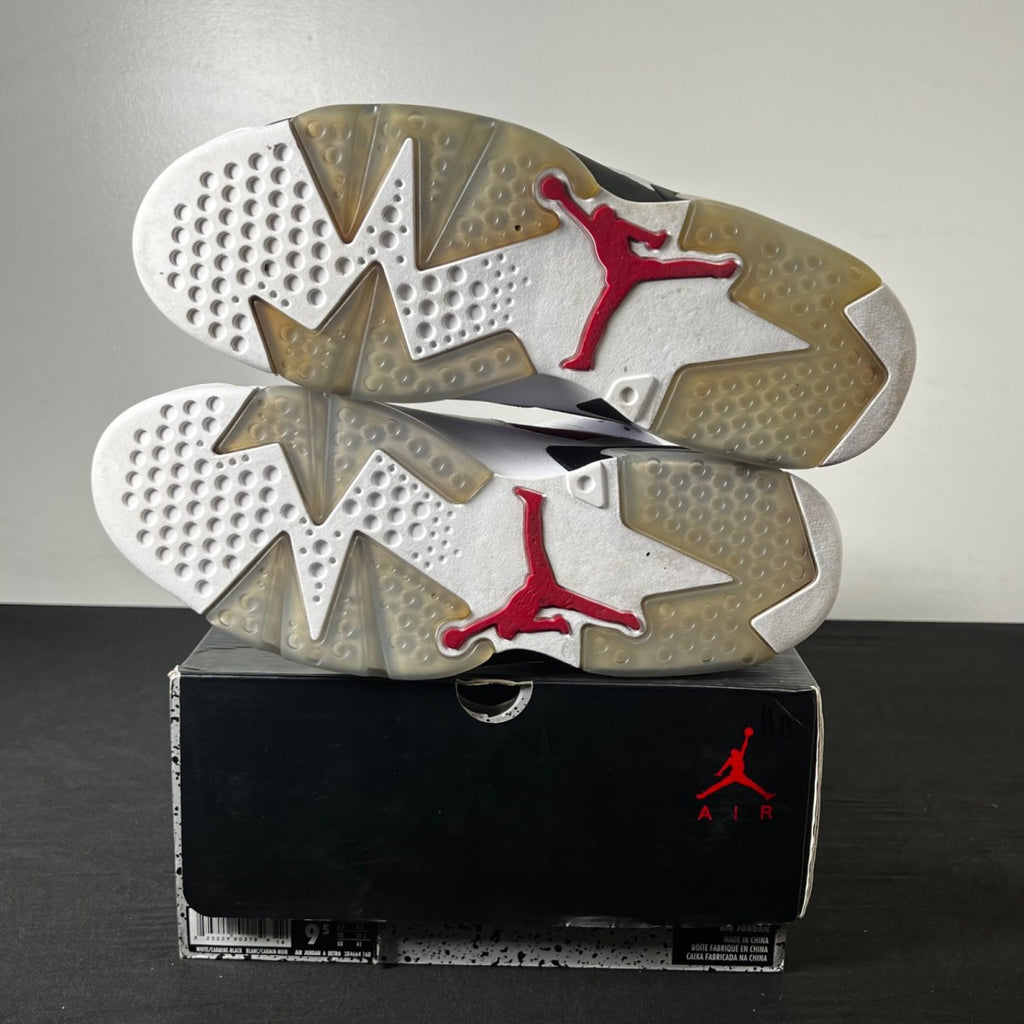 Jordan 6 Retro Carmine (2014) 9.5 (Lightly Worn Pre-Owned)JordanWhite/Carmine-Black - Image 5