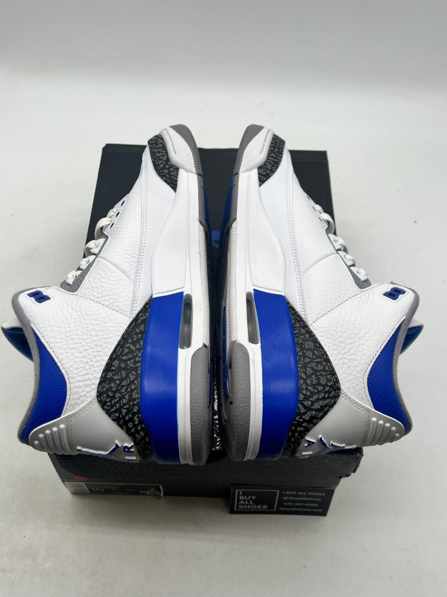 Jordan 3 Retro Racer Blue 10 (Lightly Worn Pre-Owned) - Image 8