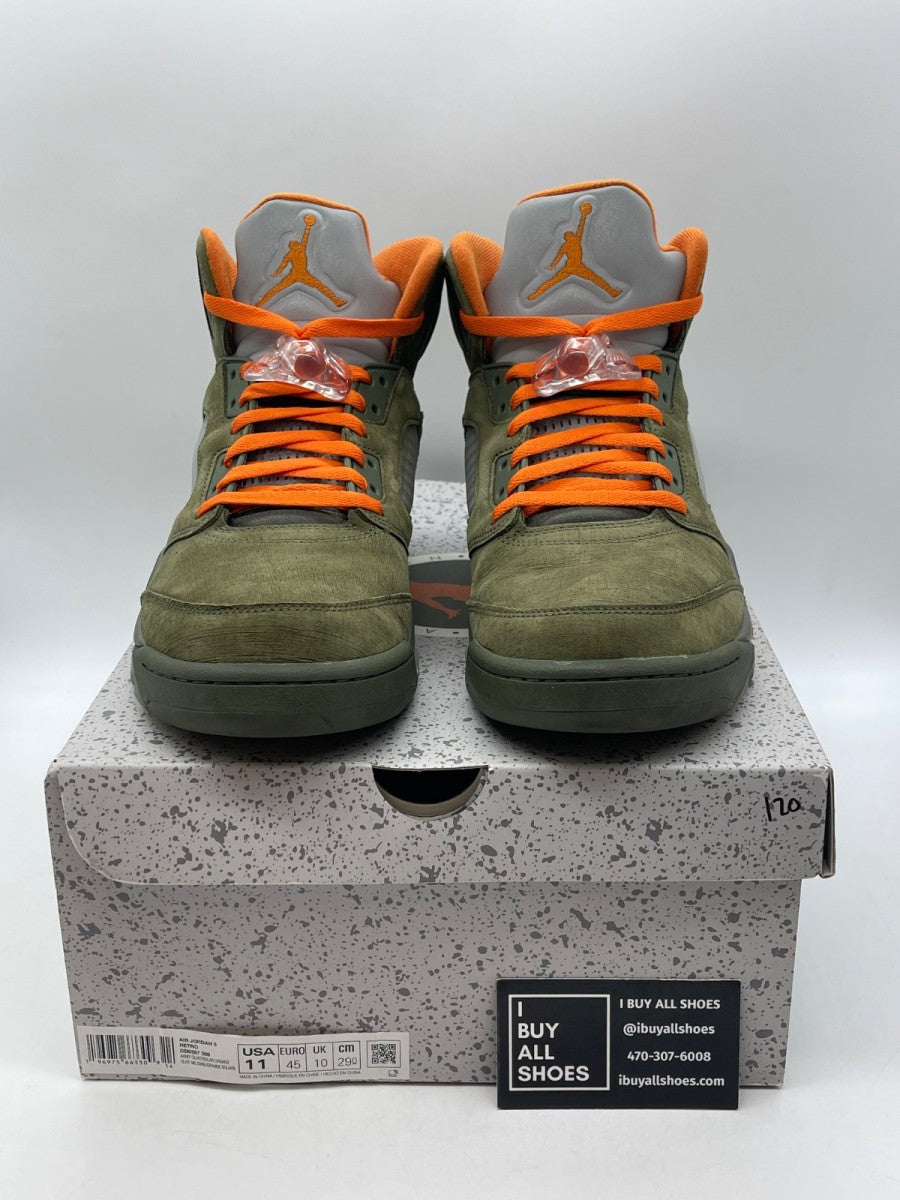 Jordan 5 Retro Olive (2024) 11 (Moderately Worn Pre-Owned) - Image 2