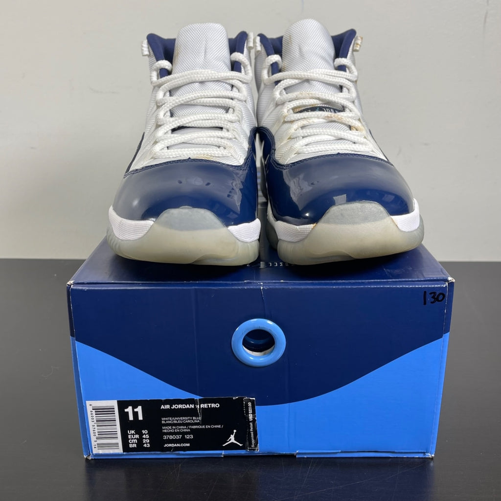 Jordan 11 Retro UNC Win Like 82 11 (Moderately Worn Pre-Owned)JordanWhite/University Blue-Midnight Navy - Image 2