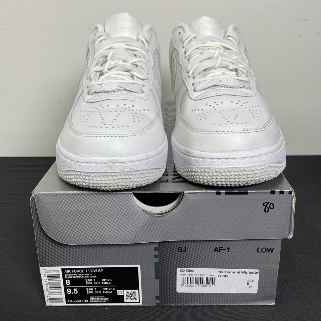 Nike Air Force 1 Low SP Slam Jam White 8 (Moderately Worn Pre-Owned)NikeSummit White/Off White - Image 2