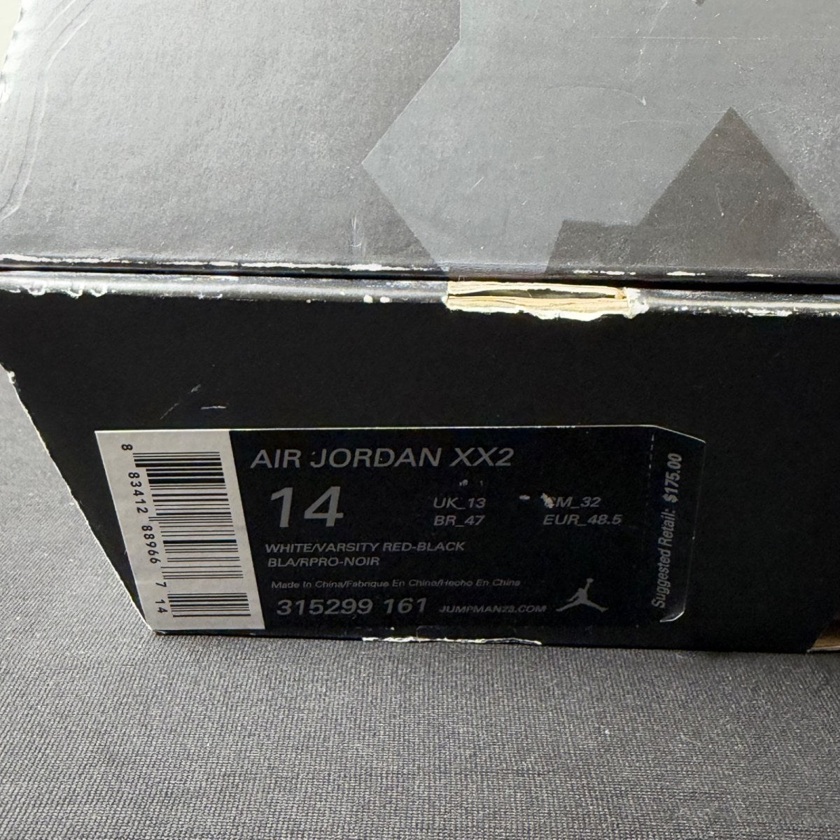 Jordan 22 OG White Varisty Red (Size 14) - Image 4