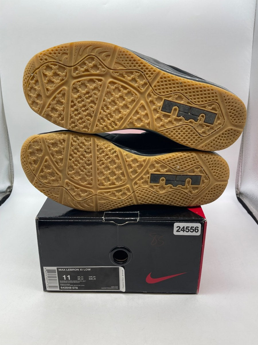 Nike LeBron 11 Low Black Gum 11 (Moderately Worn Pre-Owned)NikeBlack/Hyper Crimson-Hyper Cobalt-Metallic Gold - Image 7