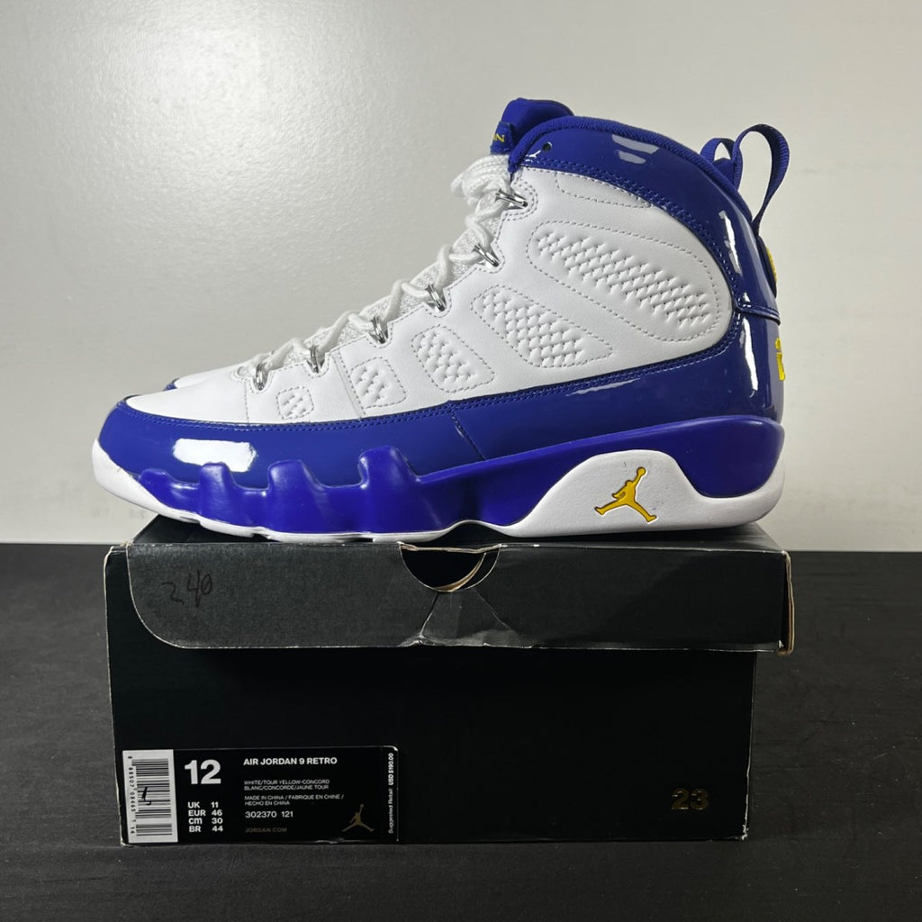 Jordan 9 Retro Kobe Bryant PE 12 (New Pre-Owned)JordanWhite/Concord-Tour Yellow - Image 3