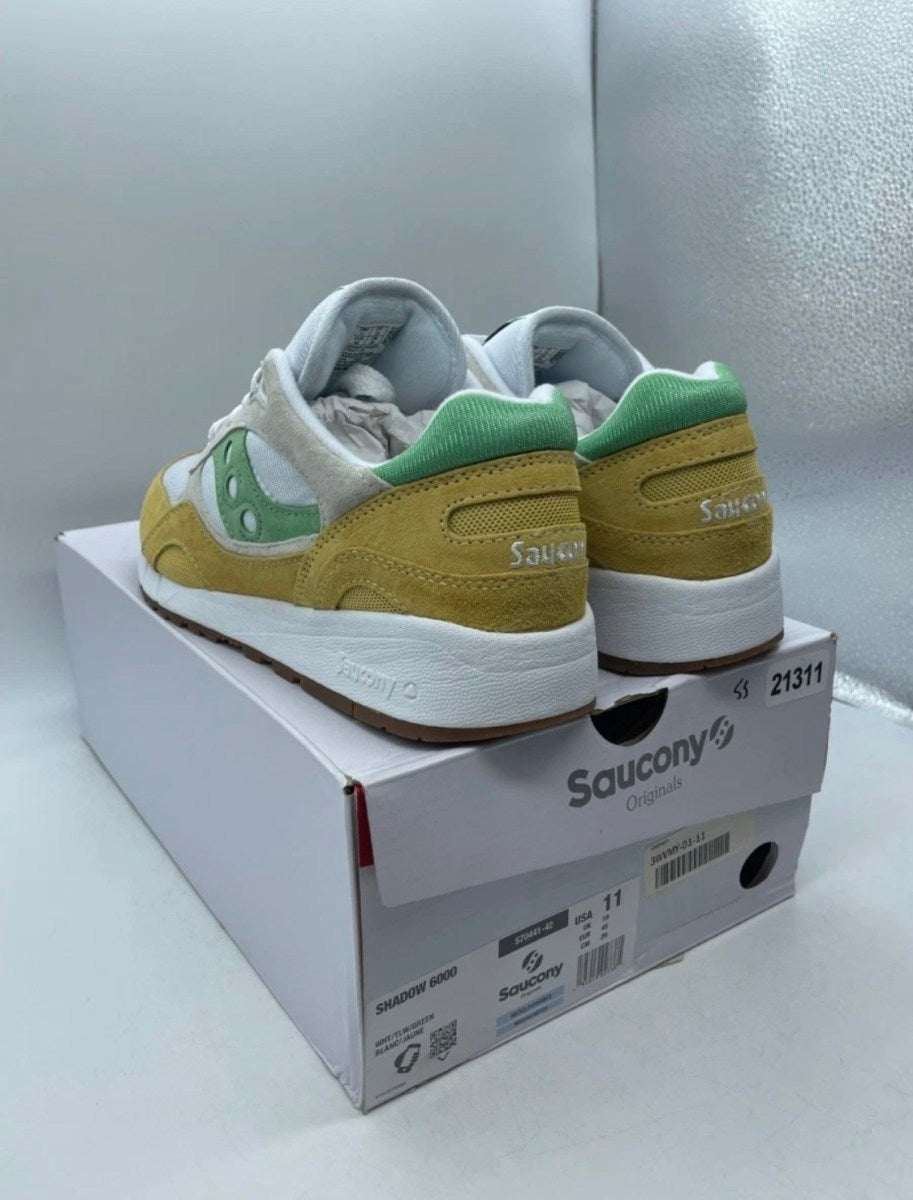 Saucony Shadow 6000 'White Green Mustard' 11 (Lightly Worn Pre-Owned)Saucony - Image 6