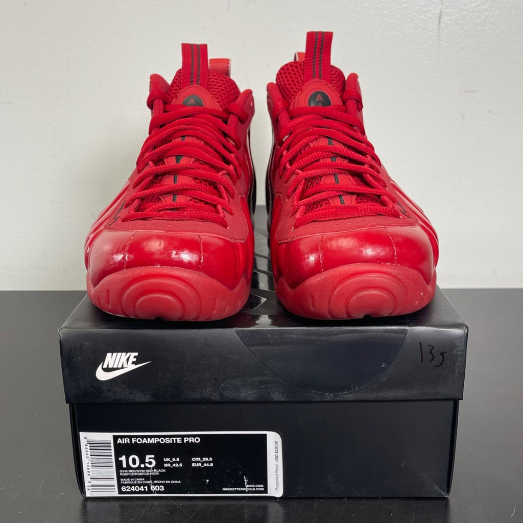 Nike Air Foamposite Pro Red October 10.5 (Moderately Worn Pre-Owned)NikeGym Red/Gym Red-Black - Image 2