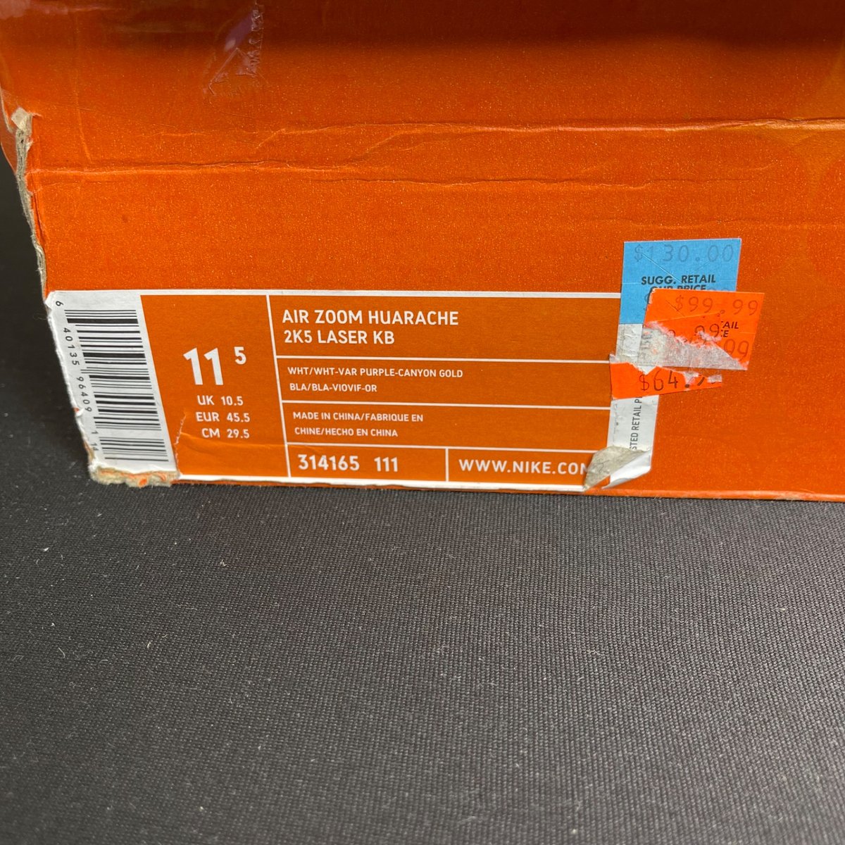 Nike Air Zoom Huarache 2K5 Kobe Laser LA Map (Size 11.5) - aux