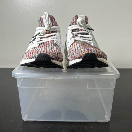 adidas Ultra Boost 4.0 White Multi-Color 8 (Lightly Worn Pre-Owned)adidasCloud White/Cloud White/Collegiate Navy - Image 2