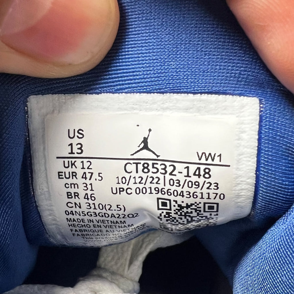 Jordan 3 Retro Wizards 13 (Lightly Worn Pre-Owned)JordanWhite/True Blue/Metallic Copper/Cement Grey - Image 7