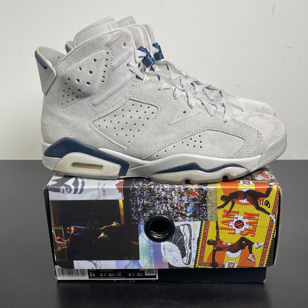 Jordan 6 Retro Georgetown (2022) 9.5 (Moderately Worn Pre-Owned)JordanMagnet/College Navy - Image 1