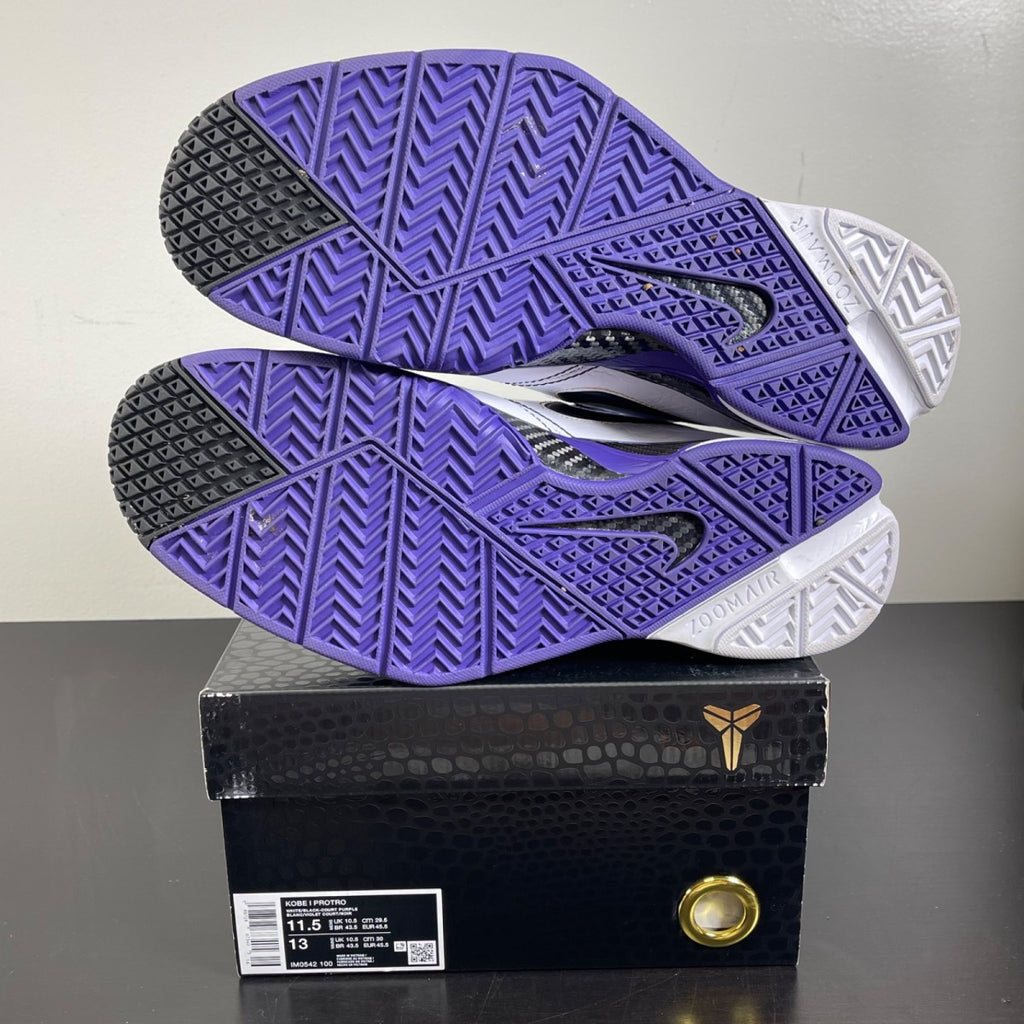 Nike Kobe 1 Protro 81 Pt Game (2026) 11.5 (Moderately Worn Pre-Owned)NikeWhite/Black/Court Purple - Image 5