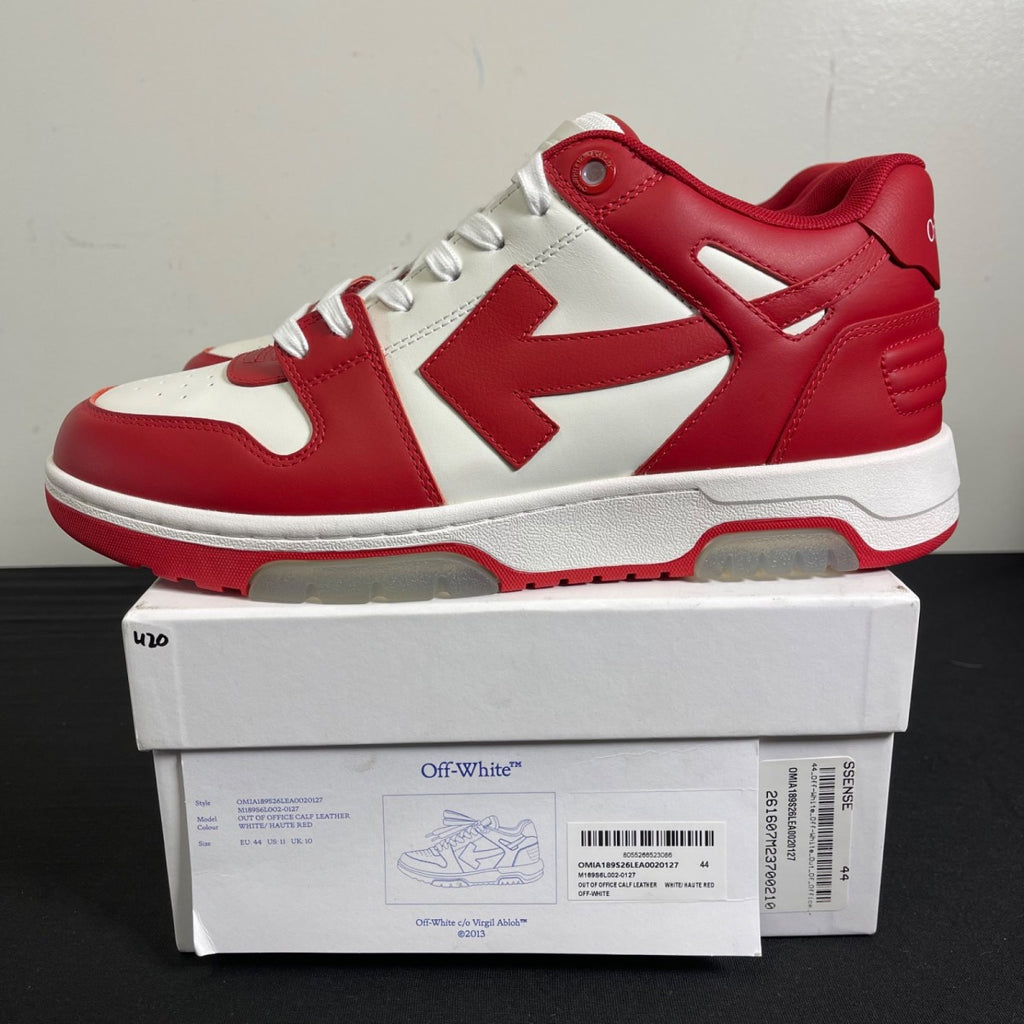 OFF-WHITE Out Of Office Red White 44 (New Pre-Owned)OFF-WHITERed/White - Image 3