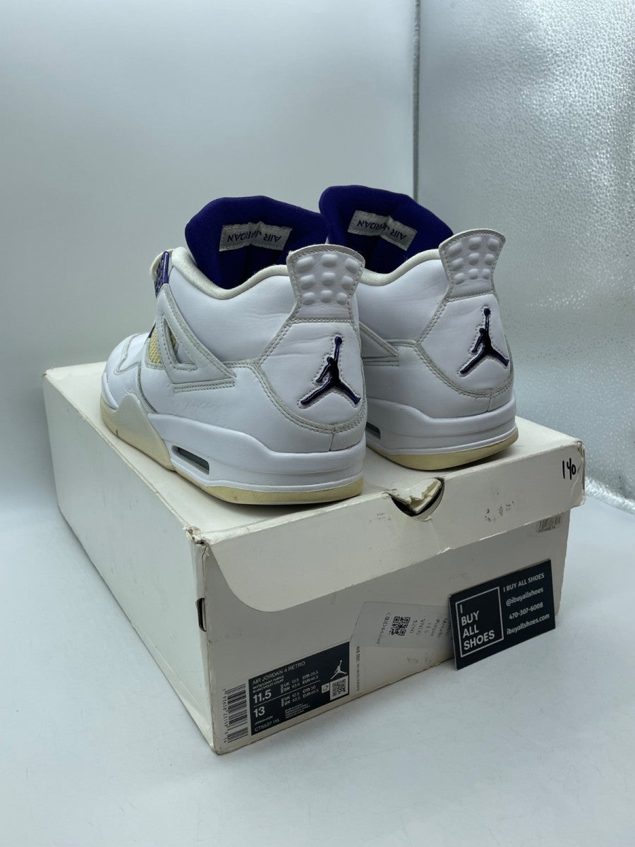 Jordan 4 Retro Metallic Purple 11.5 (Moderately Worn Pre-Owned) - Image 4