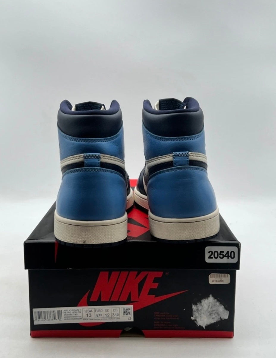 Jordan 1 Retro High Obsidian 13 (Lightly Worn Pre-Owned)JordanSail/Obsidian-University Blue - Image 3
