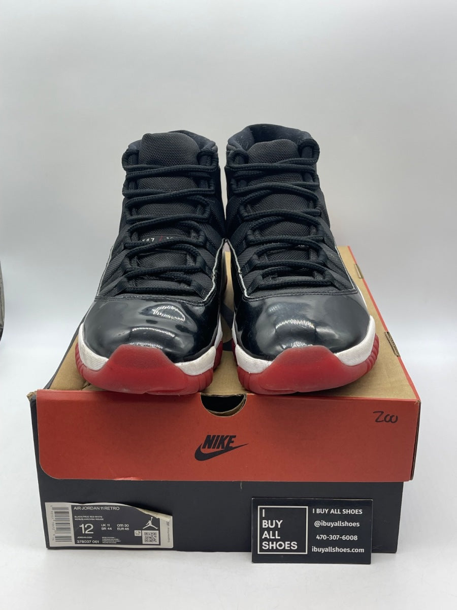 Jordan 11 Retro Playoffs Bred (2019) 12 (Moderately Worn Pre-Owned) - Image 2