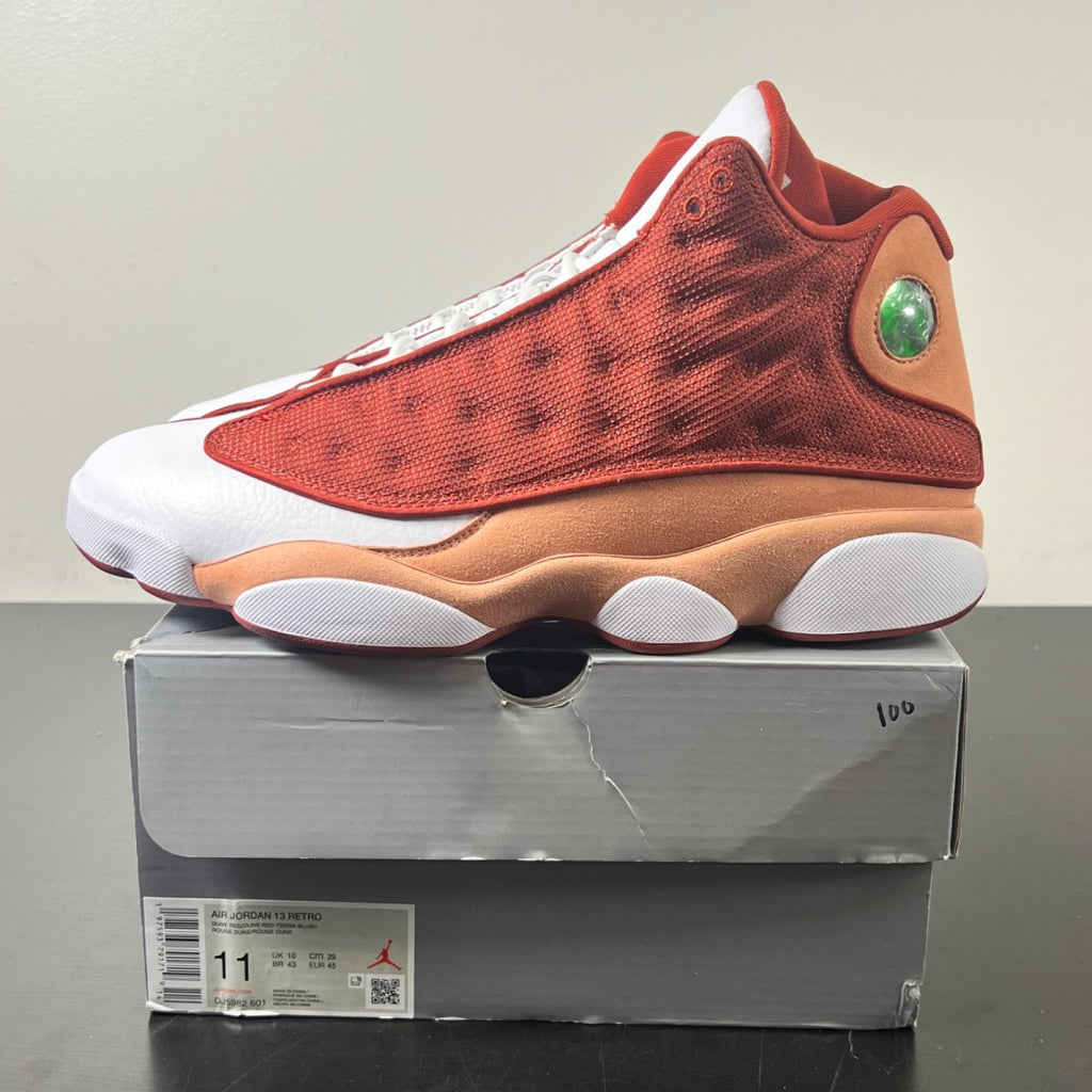 Jordan 13 Retro Dune Red 11 (Moderately Worn Pre-Owned)JordanDune Red/Dune Red/Terra Blush/White - Image 3