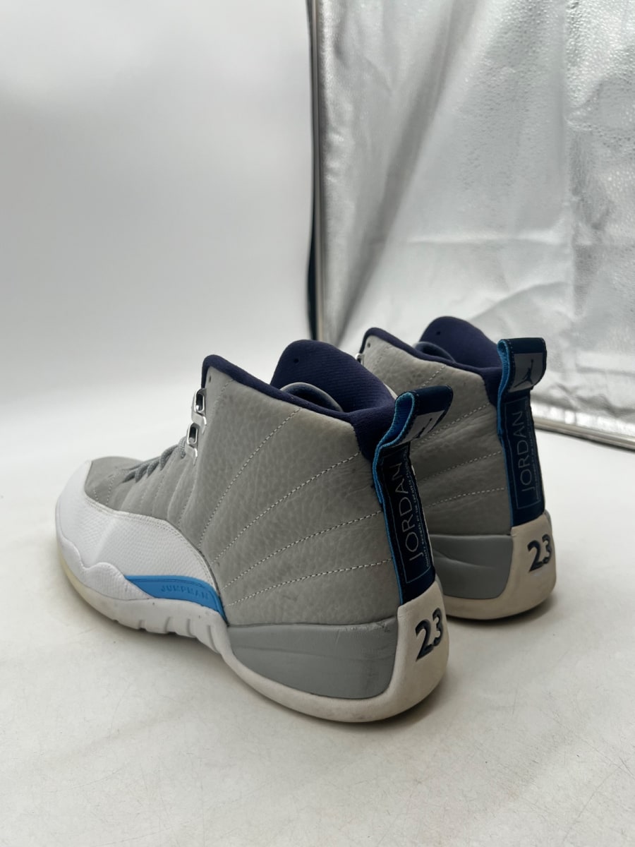 Jordan 12 Retro Grey University Blue 12 (Heavily Worn Pre-Owned)JordanGrey/University Blue-White - Image 3