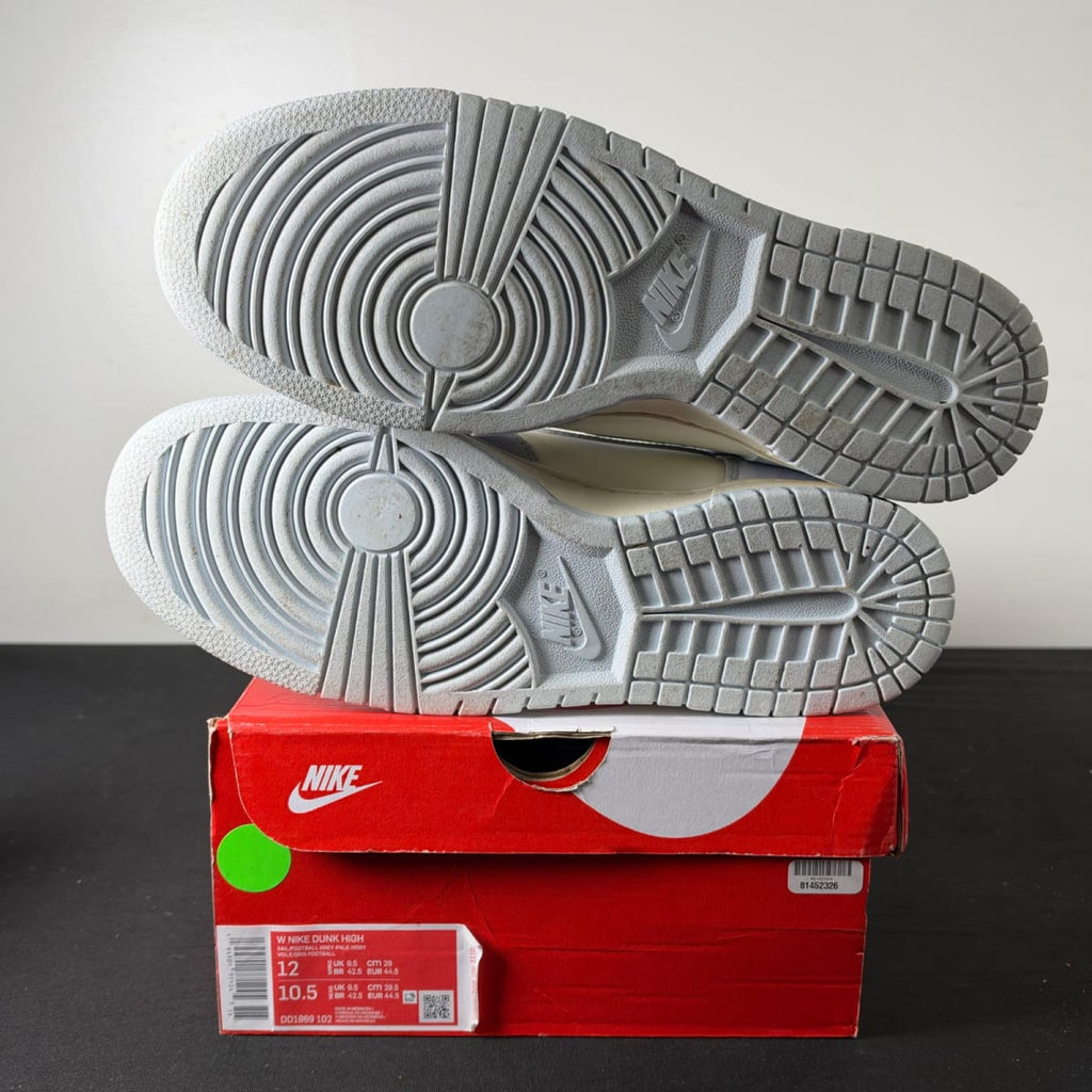 Nike Dunk High Sail Football Grey (Women's) (Size 12W) - aux