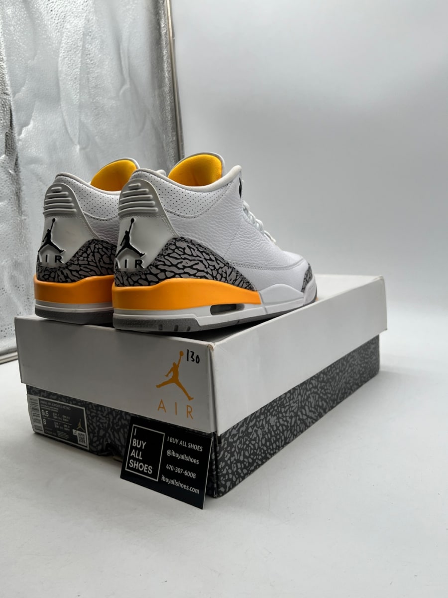 Jordan 3 Retro Laser Orange (Women's) 9.5W (Lightly Worn Pre-Owned) - Image 5